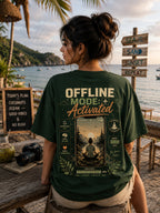 Offline Mode: Activated – Female Oversized T-Shirt