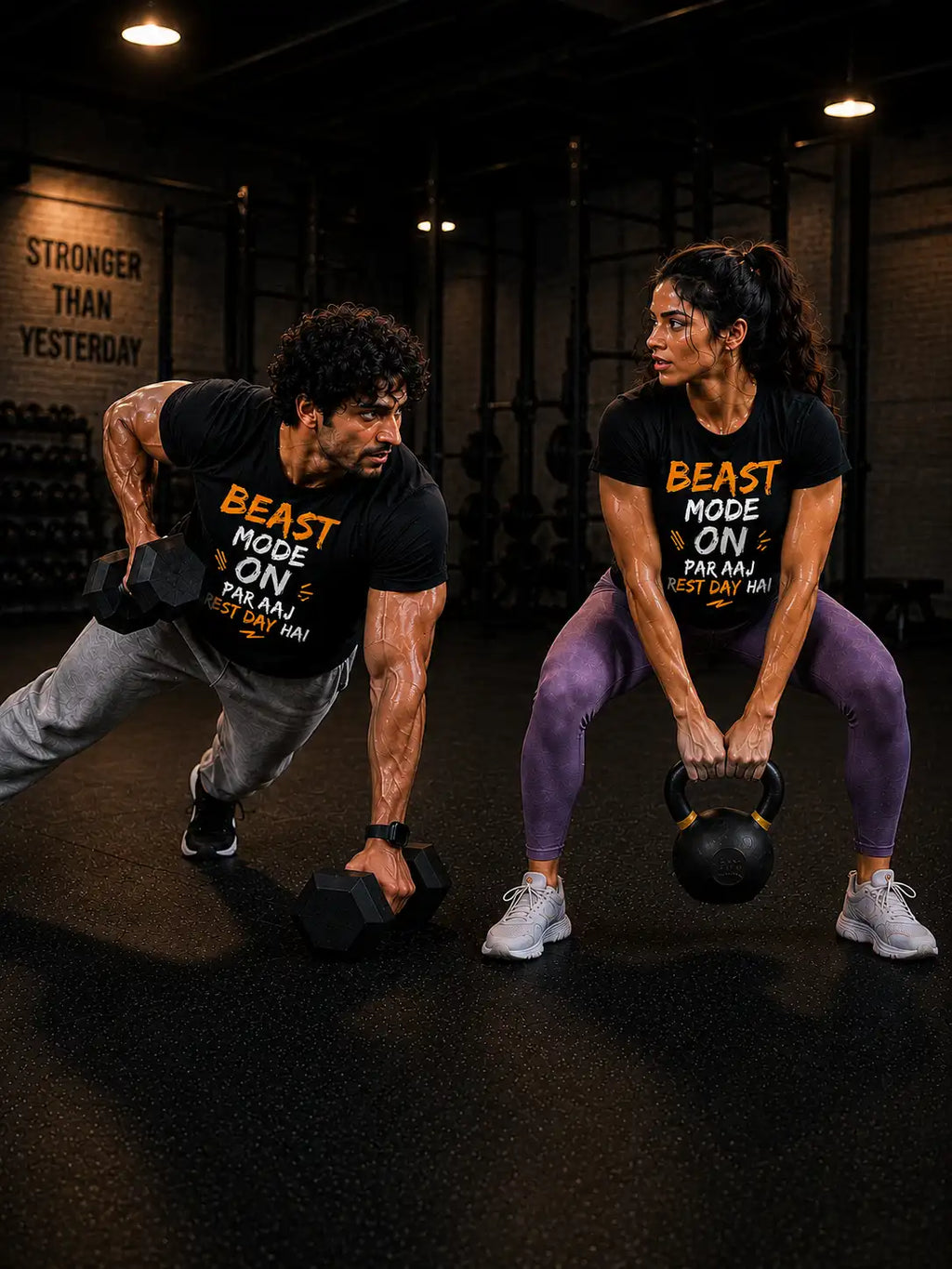 🔥 BEAST MODE ON. AAJ REST DAY HAI Unisex T-Shirt