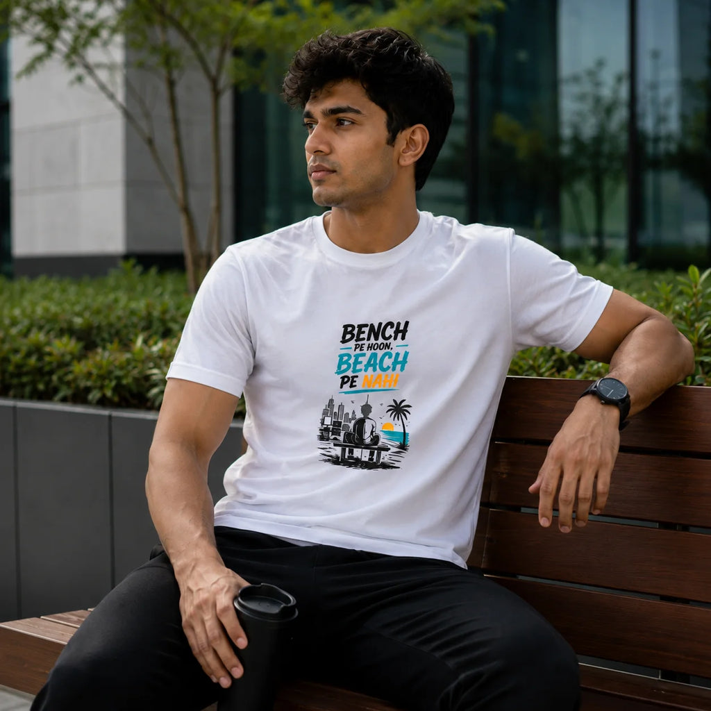 Bench Pe Hoon Beach Pe Nahin T-Shirt