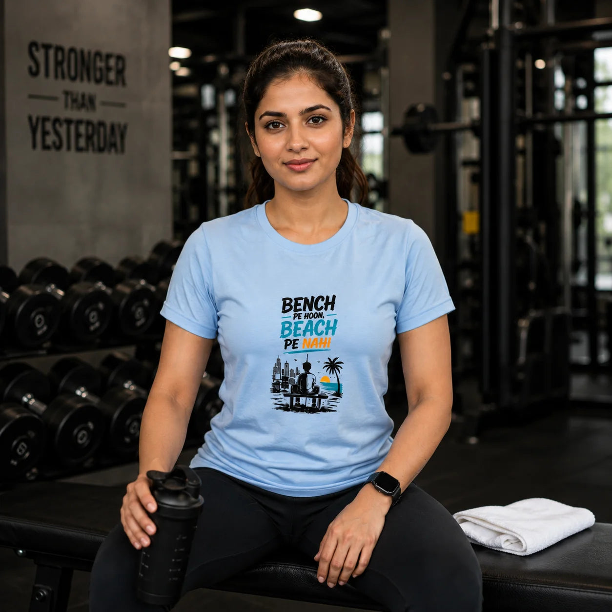 Bench Pe Hoon Beach Pe Nahin T-Shirt