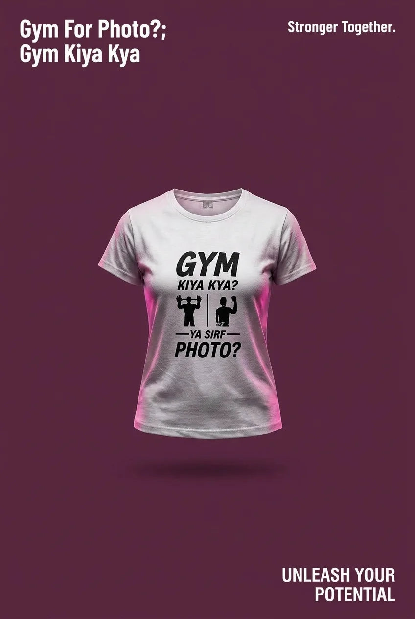 Gym Kiya Kya Ya Sirf Photo Women's T-shirt