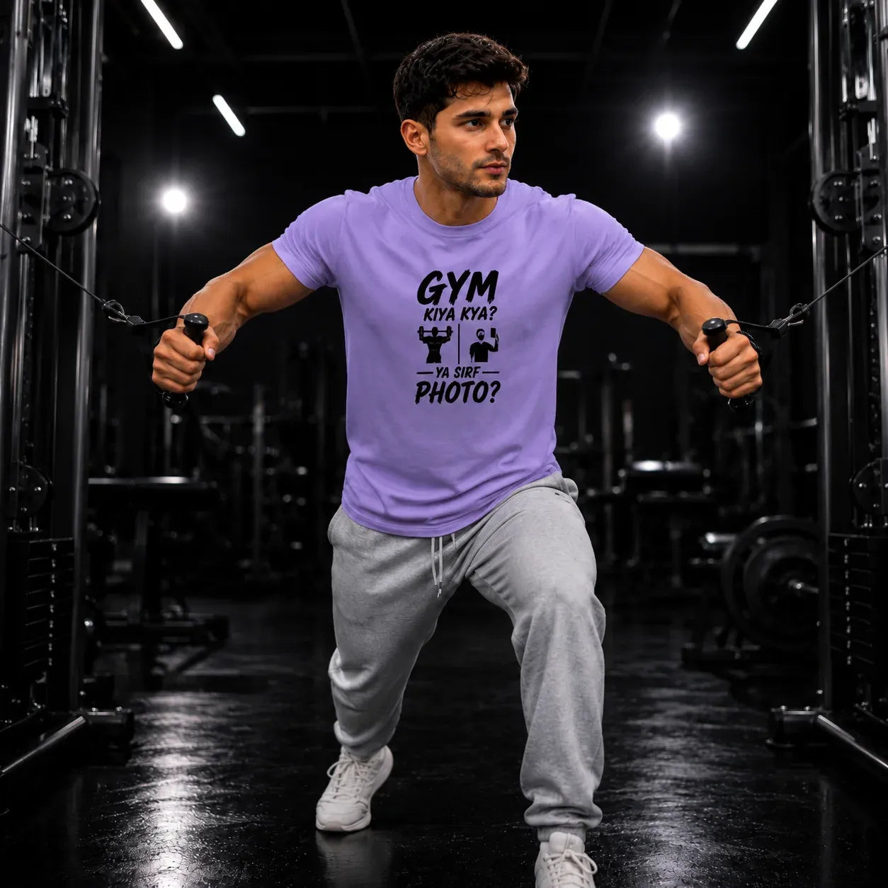 Gym Kiya Kya Ya Sirf Photo Men's T-shirt