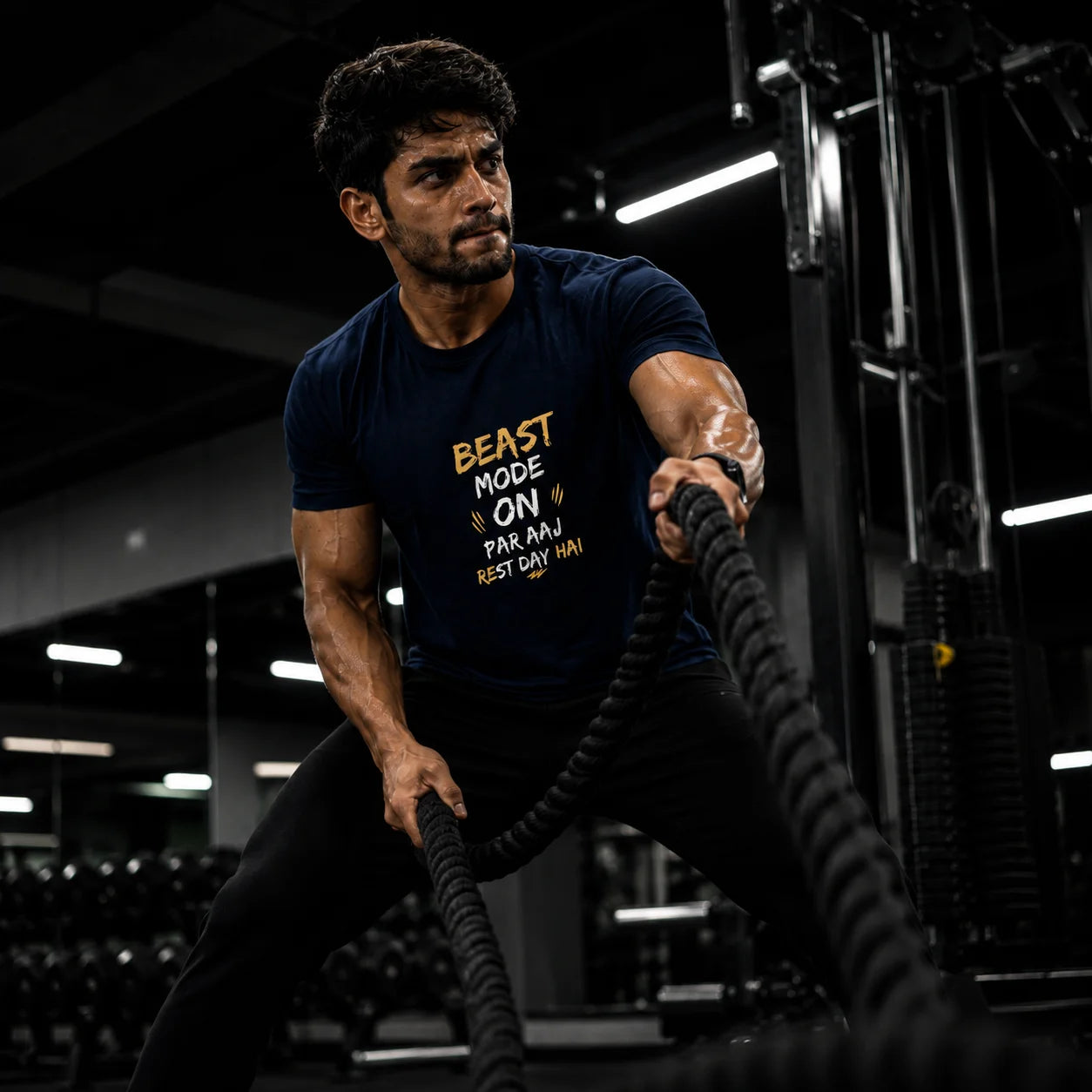 🔥 BEAST MODE ON. PAR AAJ REST DAY HAI. Men's T-shirt