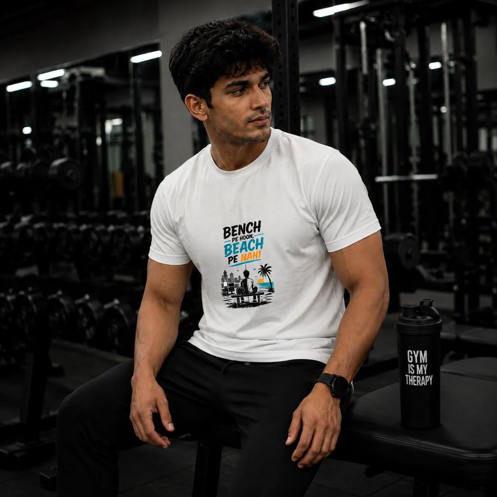 Bench Pe Hoon Beach Pe Nahin T-Shirt