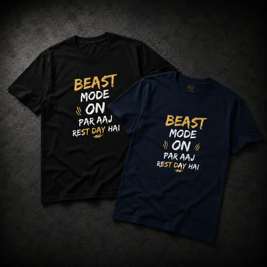 🔥 BEAST MODE ON. AAJ REST DAY HAI Unisex T-Shirt