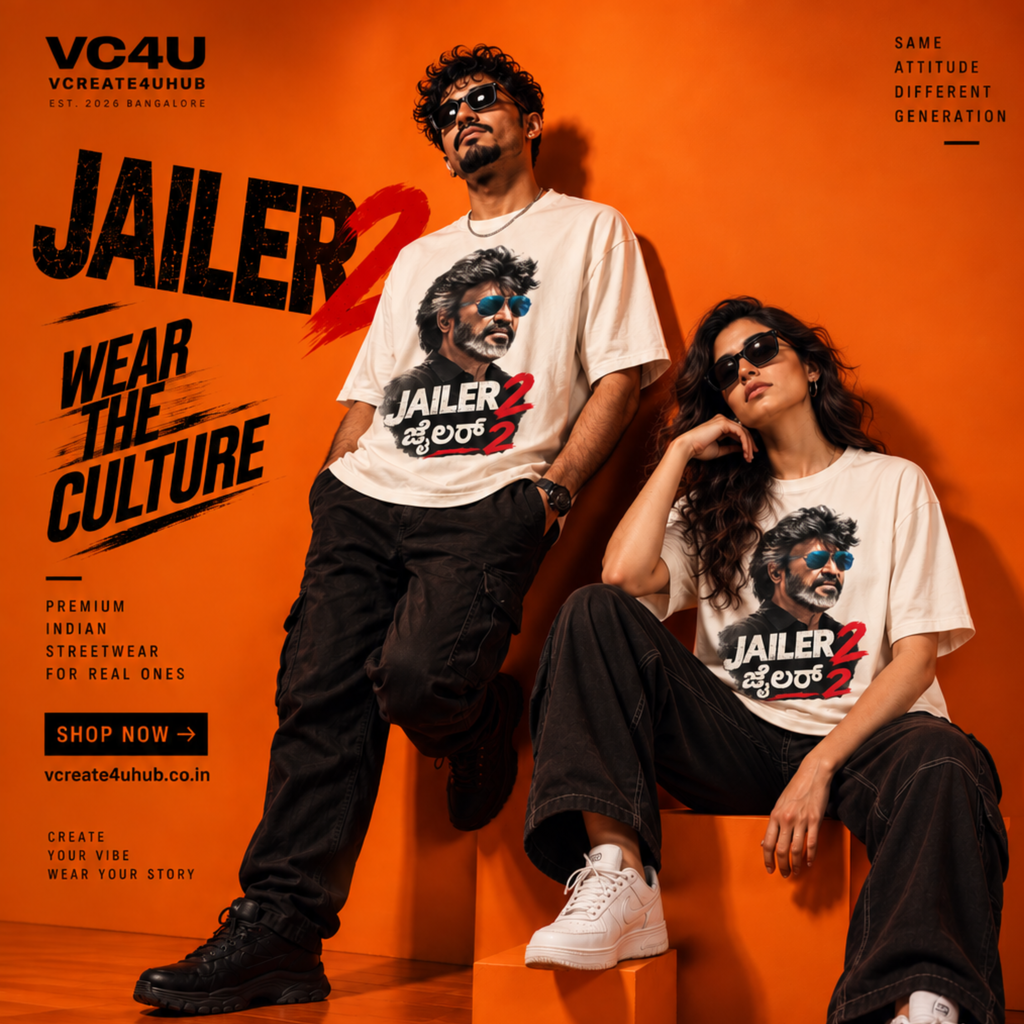 ಜೈಲರ್ 2 AOP Oversized Tee | Kannada Edition | Muthuvel Pandian Has Arrived 🔥