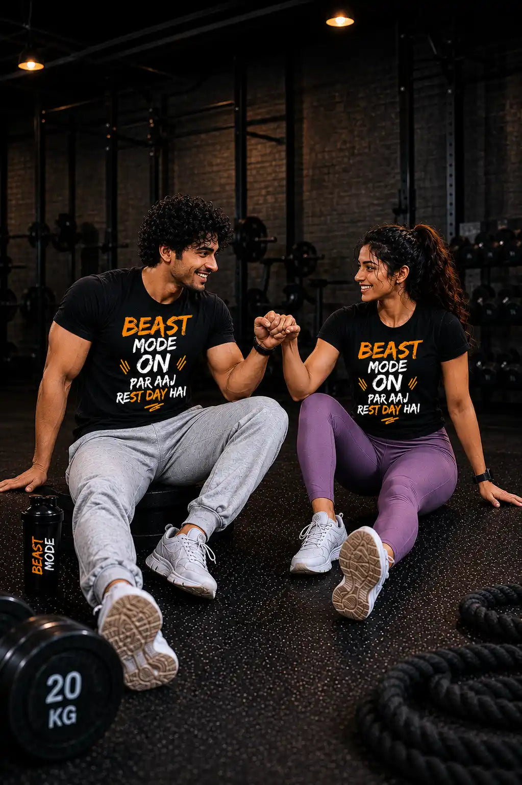 🔥 BEAST MODE ON. AAJ REST DAY HAI Unisex T-Shirt