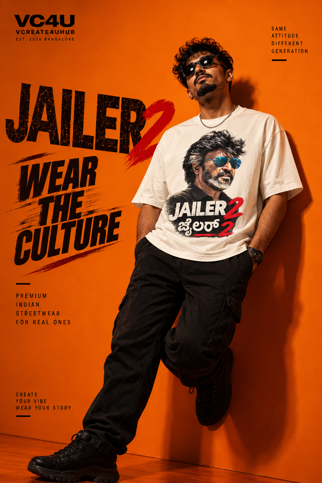 ಜೈಲರ್ 2 AOP Oversized Tee | Kannada Edition | Muthuvel Pandian Has Arrived 🔥