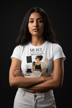 Quiet Luxury Mindset Graphic Crop Top – Women's Half Sleeve | 180 GSM Cotton