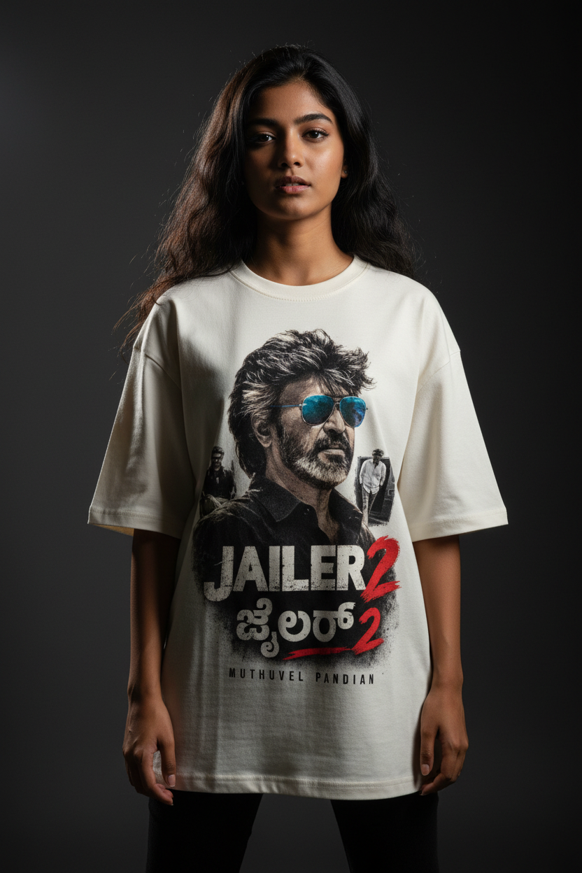 ಜೈಲರ್ 2 AOP Oversized Tee | Kannada Edition | Muthuvel Pandian Has Arrived 🔥