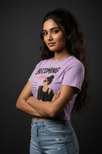 Becoming Her Graphic Crop Top – Women's Half Sleeve | 180 GSM Cotton