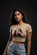 Main Character Vibes Graphic Crop Top – Women's Half Sleeve | 180 GSM Cotton