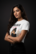 Delulu Worked Graphic Crop Top – White