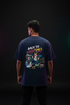 Back to the Good Times - Navy Blue Oversized T-Shirt