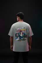 Back to the Good Times - Grey Melange Oversized T-Shirt