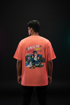 Back to the Good Times - Coral Oversized T-Shirt